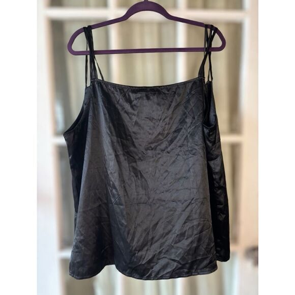 BooHoo Women’s Size 18 Black Plus Size Multi Strap Plunge Neck Cami Top • EUC - Picture 4 of 10